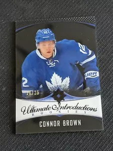 2016-17 UD ULTIMATE COLLECTION CONNOR BROWN #ed 16/25 INTRODUCTIONS ONYX BLACK - Picture 1 of 2