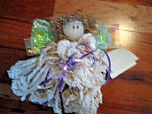 Corda Mocio Angelo Decorativo da Collezione Fatto a Mano Figura Natale - Foto 1 di 6