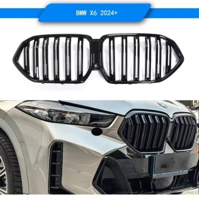 Carbon Fiber Front Bumper Kidney Hood Grille Fits For 2024-2025 BMW X6 G06 4DR - Image 1 of 4