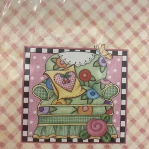 Vtg Mary Engelbreit Spiral Bound Journal Notebook Floral Love Seat 5x7 80 Sheets - Picture 1 of 9