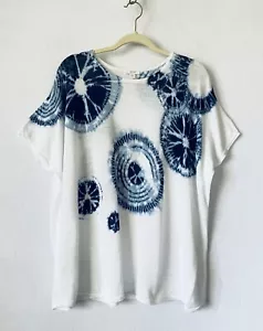 J Jill Sweater Womens Medium Pure Jill Collection Tie Dye Linen Knit Pullover - Picture 1 of 8