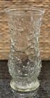 Vintage Hoosier Clear Textured Glass Vase 8 1/2" Tall