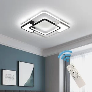 Modern LED Ceiling Light Square Chandelier for Bedroom Living Room Kitchen 40W - Picture 1 of 9