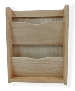 Home Key Box Letter Organizer Wall Mount Rack Holder Mail Wood Storage - Picture 1 of 6