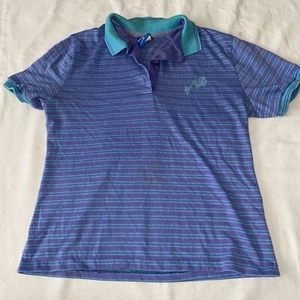 Vintage Ocean Pacific OP Stripes Polo Shirt Juniors Size Medium Beach - Picture 1 of 10
