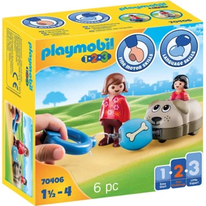 Playmobil 123 Dog Train Car & Figure 6pc 18+ months New Childrens Kids Toy Set - Picture 1 of 5