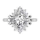 Platinum Wedding Ring 1.12 Ct Igi Gia Lab Created Oval Diamond Size 7 8 9