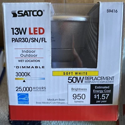 SATCO 13 Watt LED Par30 Dimmable - Image 1 of 4