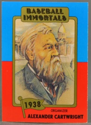 1980-87 SSPC Baseball Immortals Alexander Cartwright 1938 HOF 1st Print Card #15 - Image 1 of 2