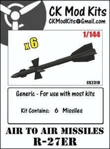 Misiles aire-aire R-27ER (Alamo-C) en escala 1/144 - Imagen 1 de 4