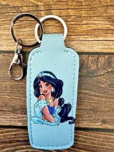 Lippenbalsam Halter Schlüsselanhänger Prinzessin Jasmin Aladdin Reise Party Gefallen Geburtstag - Bild 1 von 1