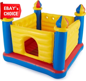 Jump-O-Lene Inflatable Castle Bouncer Kids Playhouse Outdoor Indoor Fun - Picture 1 of 12