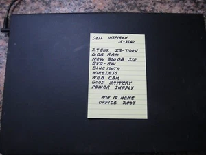 Dell Inspiron 15- 3567- 15.6"  Screen / 2.4GHz i3 /500GB SSD / 6GB / Win 10 - Picture 1 of 14