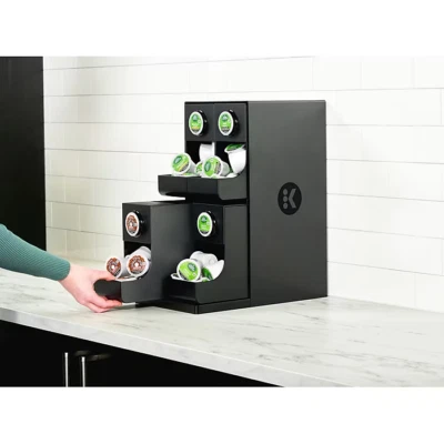 Keurig BRANDED Organizer 4 Count Modular Merchandiser Plastic Black FACTORY SEAL - Image 1 of 3