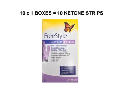 EXP 09/26 Abbott FreeStyle Optium Blood ß-Ketone Test Strips 1x10 = 10 STRIPS - Image 1 of 2