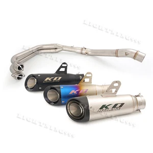 Sistema de escape silenciador de tubo de enlace frontal deslizante 51 mm para sistema de escape Yamaha YZF R3 R25 MT03 MT25 - Imagen 1 de 12