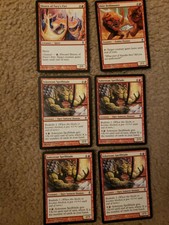 Mtg Nm/Lp Red 4x Sokenzan Spellblade/Shinen Of Fury's Fire/Akki Drillmaster