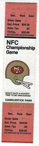 1983 San Francisco 49ers NFC Championship Phantom Complete Ticket - Picture 1 of 1
