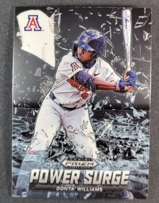 Donta' Williams 2021 Panini Prizm Draft Picks Power Surge #PS-DW Arizona - Image 1 of 2