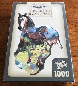 Rompecabezas Woodland Creek caballos arco iris en forma 1000 piezas sellado - Imagen 1 de 2