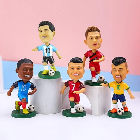 Cristiano Ronaldo Bobblehead Statue Kylian Mbappe Figure Doll Messi Figurine Toy Cover
