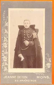 Military Soldier, Belgian Army, Mons old Photo CDV 1900 - Picture 1 of 2
