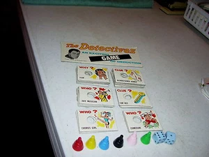 THE DETECTIVES GAME 1961 PIECES AND PARTS - Picture 1 of 1