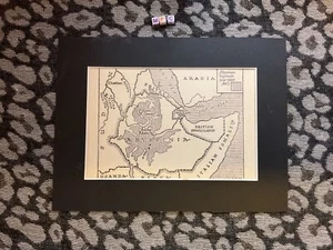 Mounted genuine Vintage Historical Map From 1933 Of MIDDLE EAST And Africa - Picture 1 of 3