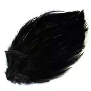 New Coque Hackle Feather Pad - Black - Wholesale Feathers & Craft Supplies - Foto 1 di 1