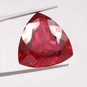 AAA Flawless 9.92 CT Mozambique Blood Red Ruby Loose Trillion Gemstone - Picture 1 of 4