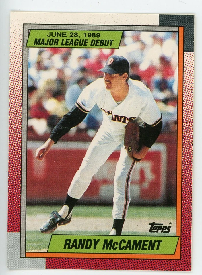 1989 TOPPS MAJOR LEAGUE DEBUT #77 - RANDY MCCAMENT - SAN FRANCISCO GIANTS - Image 1 of 1