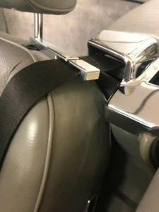 MERCEDES SL107 ALUMINIUM SEAT BELT TIDY BUTLER GUIDE SET - POLISHED finish - Picture 1 of 5
