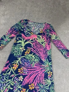 Vestido Lilly Pulitzer Erin Shift Mujer Talla XXS Multicolor Estampado Brillante Tejido - Imagen 1 de 7