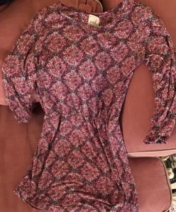 Peek girls dress Pink Floral Long Sleeve Nordstrom Size Sz 14 3XL TTTG Top Tunic - Picture 1 of 12