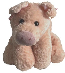 Vintage 1999 Mary Meyer Peachy Pink Flip Flops Pig Piglet Stuffed Animal Plush - Picture 1 of 23