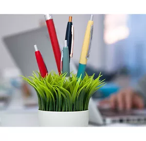 Kikkerland Grass Potted Pen Stand (SC24) portabolígrafos organizador de escritorio - Imagen 1 de 3