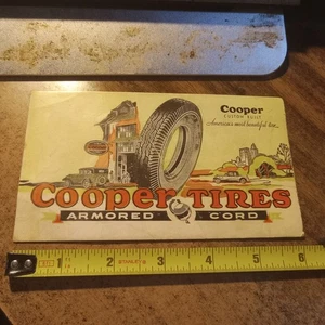 Vintage Cooper Tires Armored Cord Cardboard Advertisement Postcard Size - Picture 1 of 4