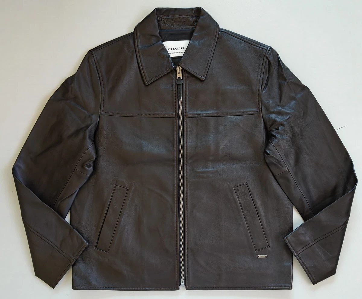 Coach Leather Outer Shell Brown Coats, Jackets & Vests for Men for