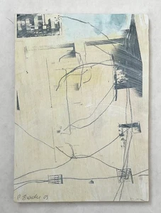 2003 signed mixed media work by Romanian artist, signed - Picture 1 of 4
