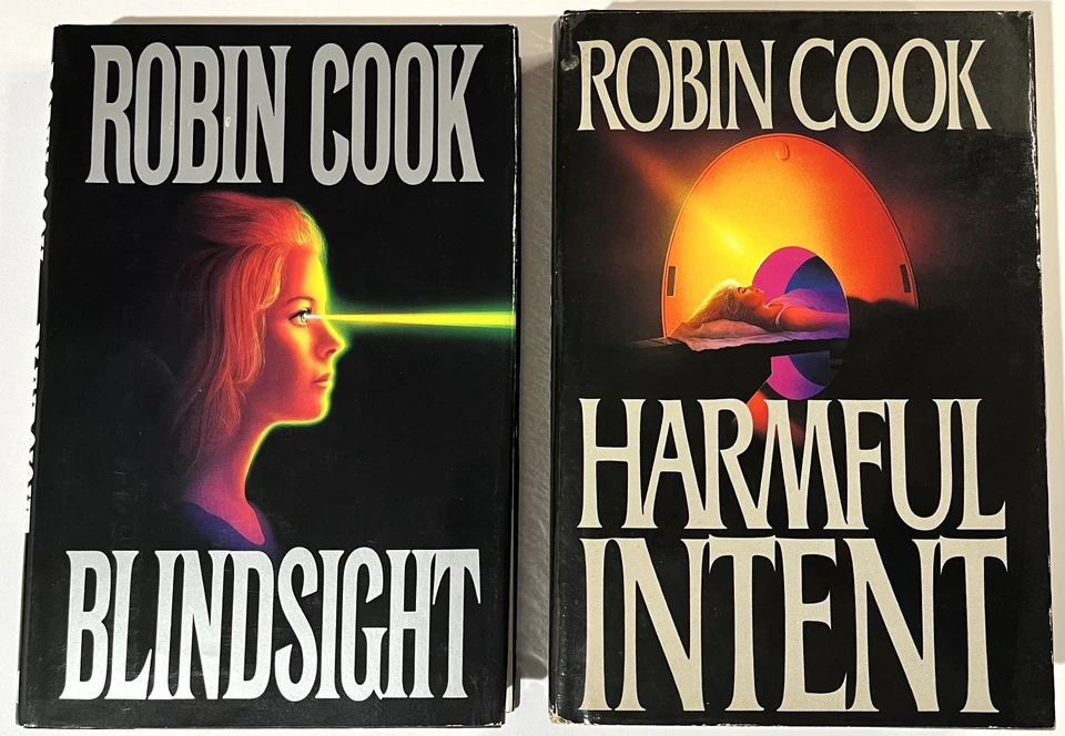 Lot of 2 Robin Cook:  Blindsight (Stapleton/Montgomery) ~ Harmful Intent ~ HC - Image 1 of 2