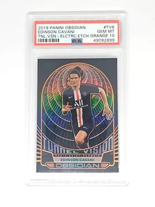 2019 Obsidian Tunnel Vision Electric Etch Orange Edinson Cavani #TV-6 /35 PSA 10 - Picture 1 of 3