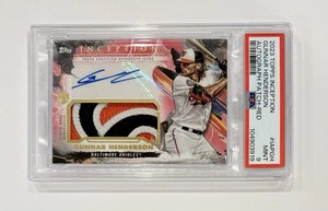 2023 Topps Inception Gunnar Henderson Rookie Jersey Patch Auto /25 PSA 9 Mint RC - Picture 1 of 2