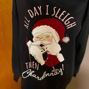 Sweatshirt Weihnachtsmann Grafik schwarz - Bild 1 von 9