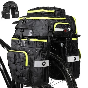 3 in 1 Double Sided Bike Pannier Bag Waterproof Bicycle Rear Rack Storage Bags - Picture 1 of 17