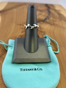 Tiffany & Co. Paloma Picasso Sterlingsilber schmal Olivenblatt Bandring Größe 7  - Bild 1 von 6