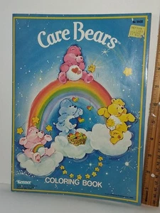 1982 Care Bears Coloring Book Tenderheart Funshine Grumpy Freind Cheer Bedtime - Picture 1 of 12