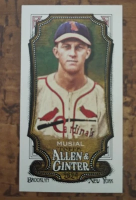 2024 Topps Allen & Ginter Stan Musial #101 Mini Card No Bottom On Back - Image 1 of 2