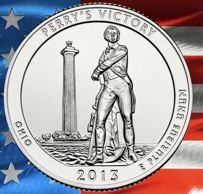 2013 P Perry’s Victory and International Peace Memorial Quarter Circulated OH ⚔️ - Image 1 of 4