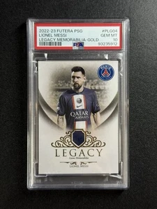 2023 Futera Paris Saint Germain Lionel Messi Legacy Game Jersey #01/20 PSA 10 - Picture 1 of 2