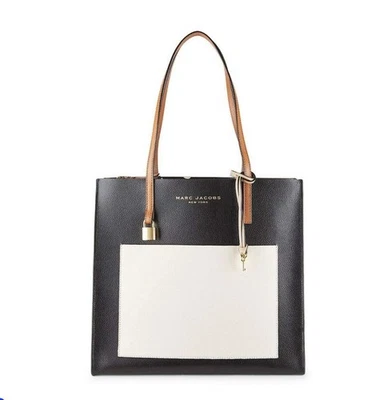 Marc Jacobs Grind Leather Large Tote Bag  Black Multi - Image 1 of 4